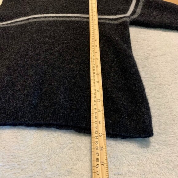 Structure Urban Wear Mens Charcoal Gray 100% Lambswool Knit Sweater Actual Sz M - Picture 8 of 8